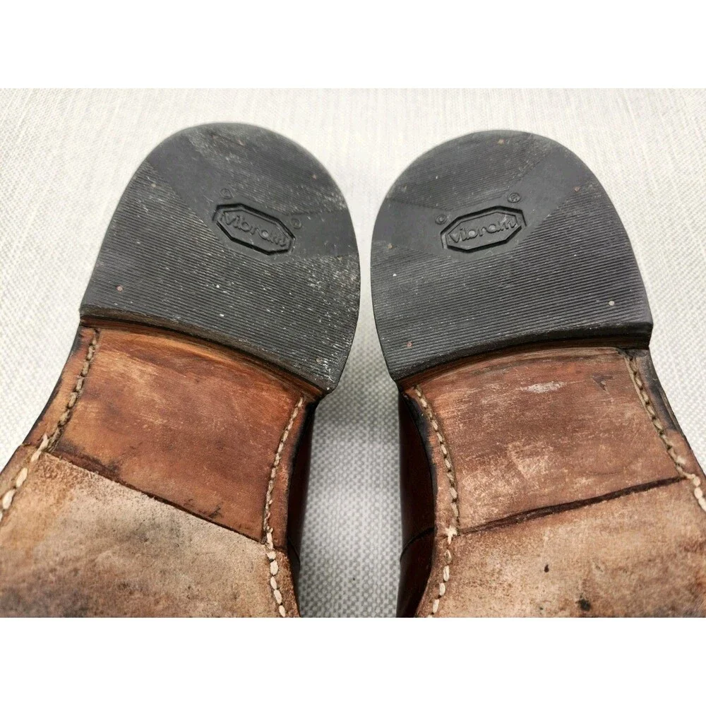 Allen Edmonds Cody 10 C Loafer Brown Leather Dress Shoes Tassel Kiltie  Woven